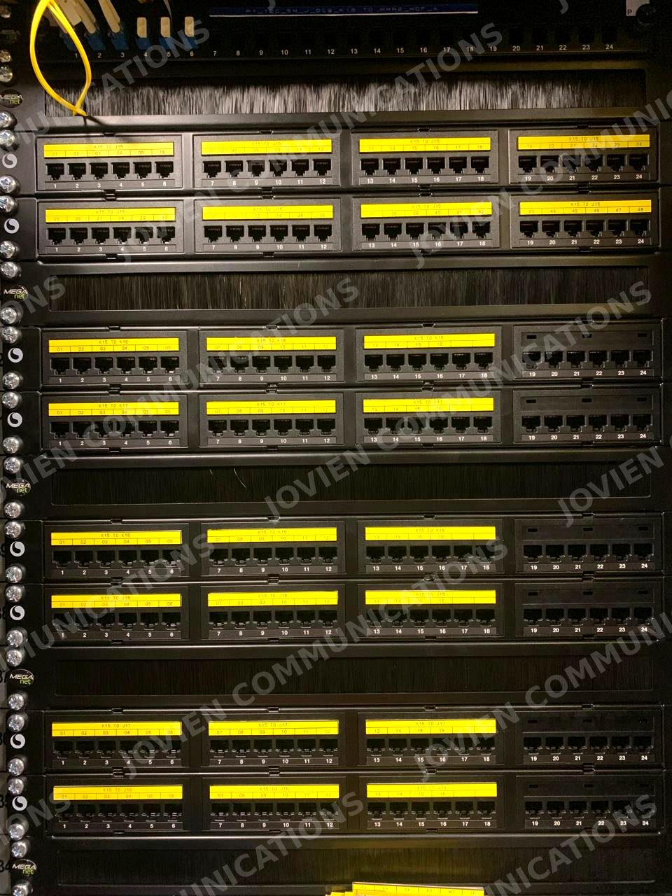 Labelled copper patch panels