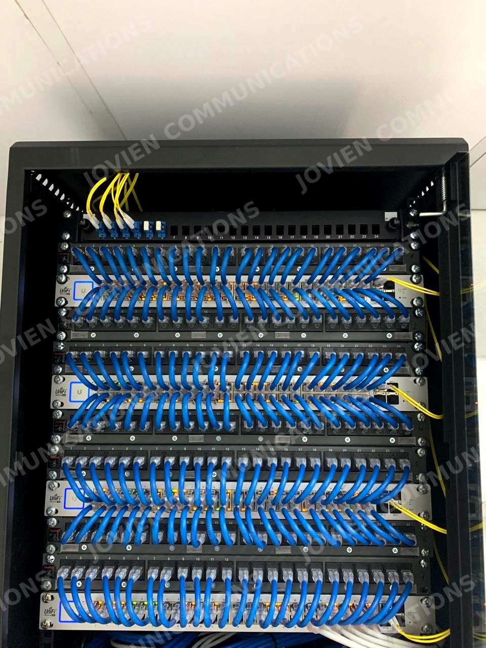 UniFi combed Cat6 patching